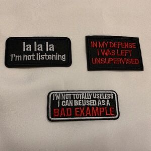 NEW! Set of 3 Hilarious Stick on Patches!  Set #4